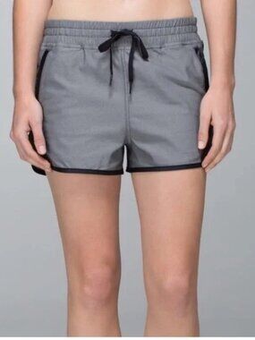 Lululemon Varsity Shorts in Gray and Black Size 6